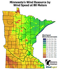 Minnesota Wind Map