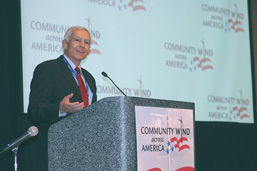 General Wesley Clark deleivering keynote address at Community Wind across America Midwest conference, 2010