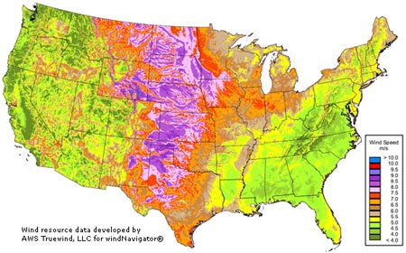 U.S. Wind Resource Map